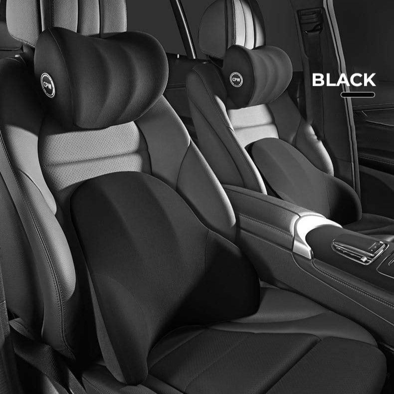 Car Headrest Memory Foam Neck Pillow + Seat Waist Support