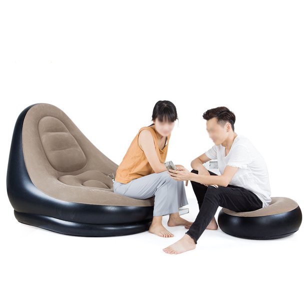 Inflatable Air Filling Premium Lounge Sofa Chair with Footrest
