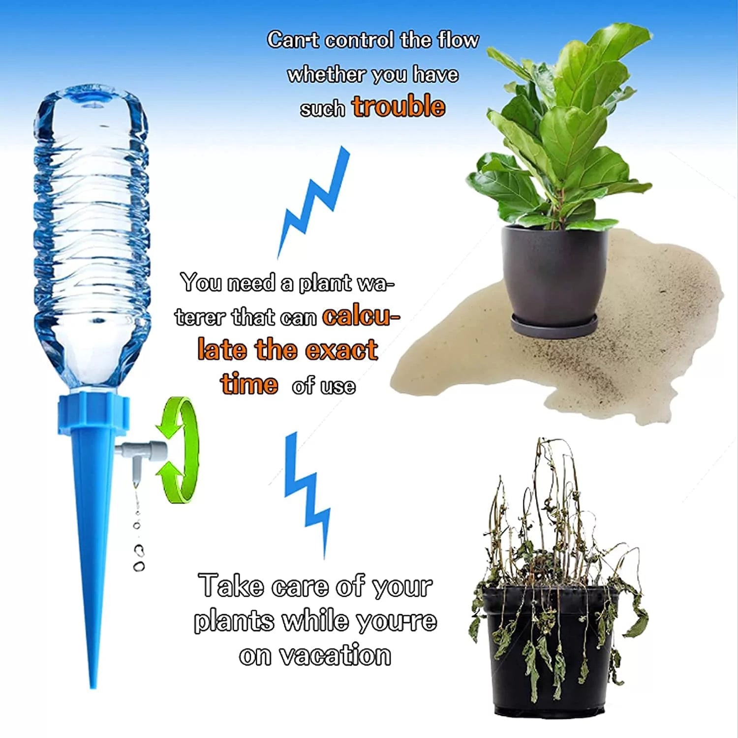 Automatic Self Watering System Plant Water Drip Irrigation Garden Tool, Pack of 10 Pcs