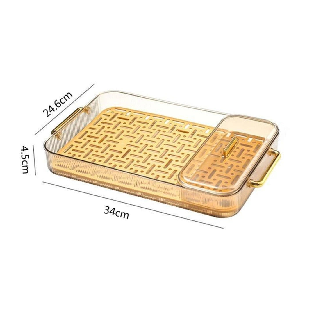 Double Layer Drain & Dining Tray For Home Kitchen with its size