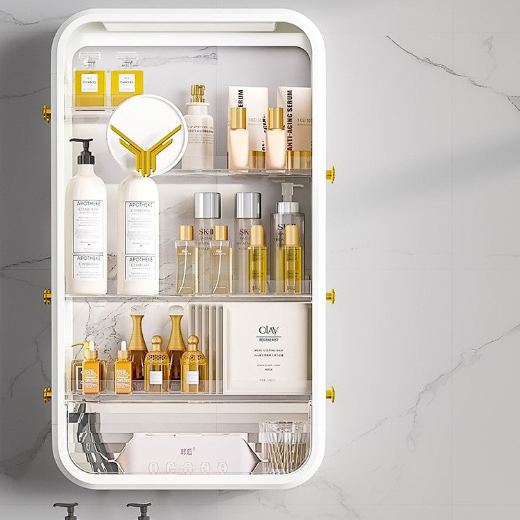 Wall-mount Bathroom Toiletry Storage Shelf, Large Capacity Toilet Rack