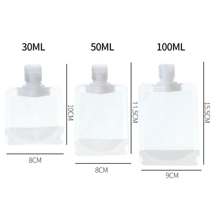 3 Pcs Reusable Shampoo Lotion Liquid Dispenser Bags 3 Pcs Reusable Shampoo Lotion Liquid Dispenser Bags