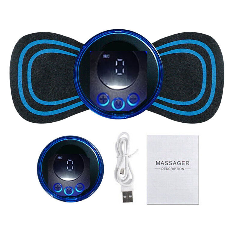 Portable Mini Electric Neck Massager Cervical Vertebra Massage Stimulator Pain Relief Kit