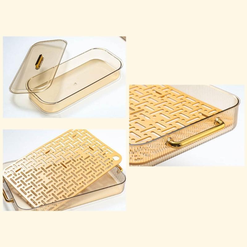 Double Layer Drain & Dining Tray For Home Kitchen