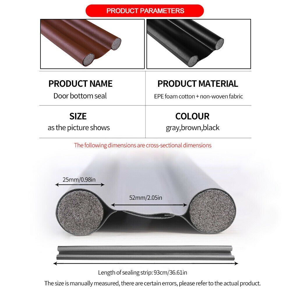 Door Gap Cover Sealer Size