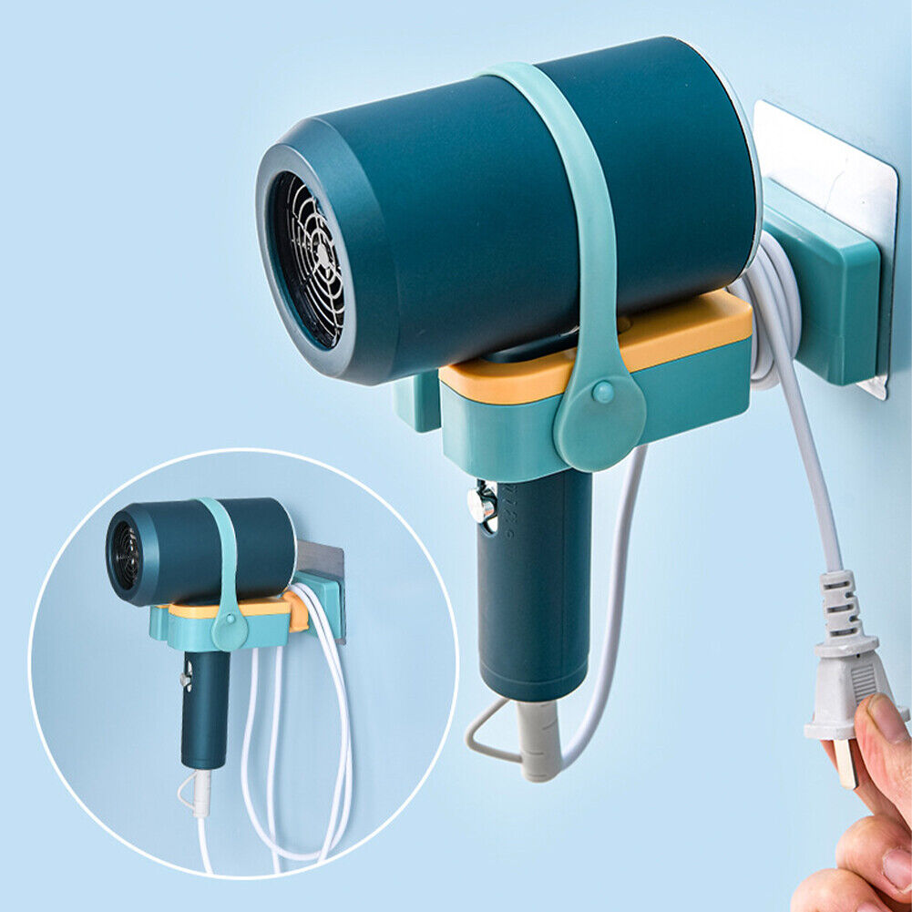 Wall Mount Hair Dryer Organizer in green color