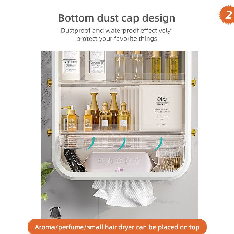 Wall-mount Bathroom Toiletry Storage Shelf, Large Capacity Toilet Rack