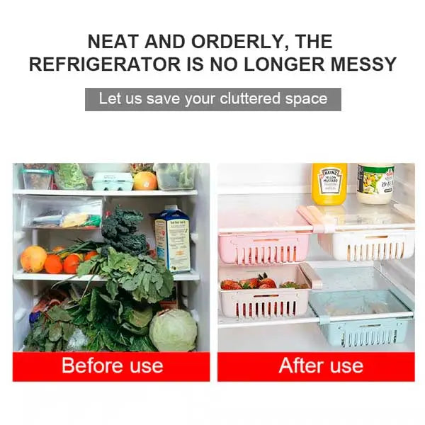 Adjustable Fridge Storage Basket